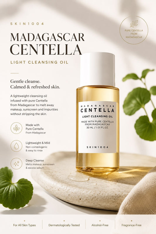 SKIN1004 Centella Light Cleansing Oil - Korean Gentle Double Face Cleanser